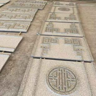 沧州 白麻花岗岩外墙立面雕刻板