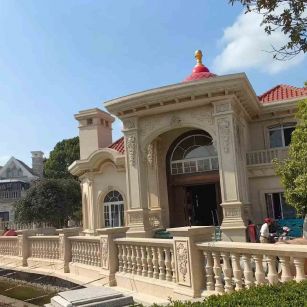 沧州 黄金麻花岗岩欧式别墅