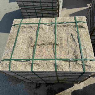 沧州 黄金麻花岗岩石材自然面蘑菇石成品