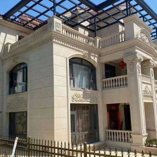 沧州 黄金麻花岗岩荔枝面别墅外墙干挂