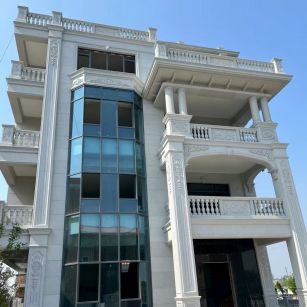 沧州 白麻花岗岩别墅外墙干挂效果展示