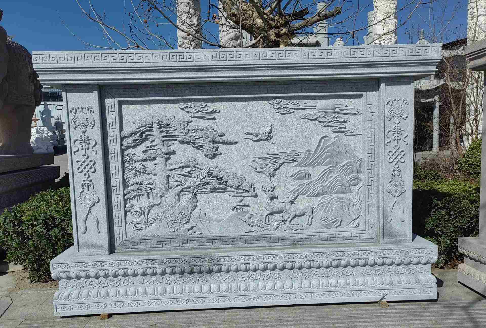 沧州 芝麻白大型照壁，屏风，影壁