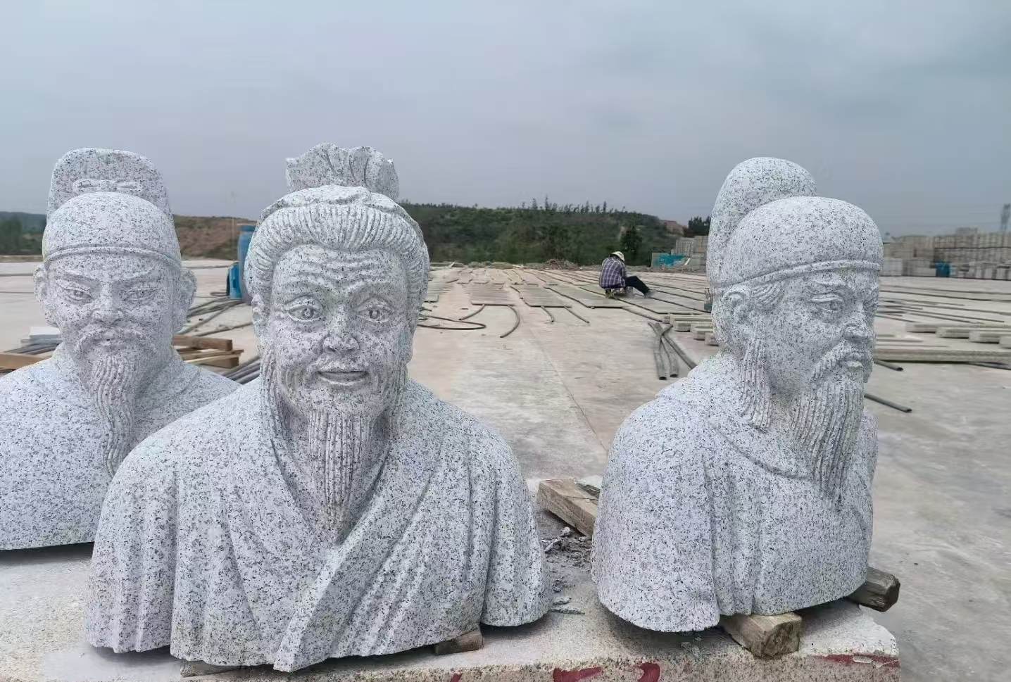 沧州 白麻花岗岩石材人物立体雕刻