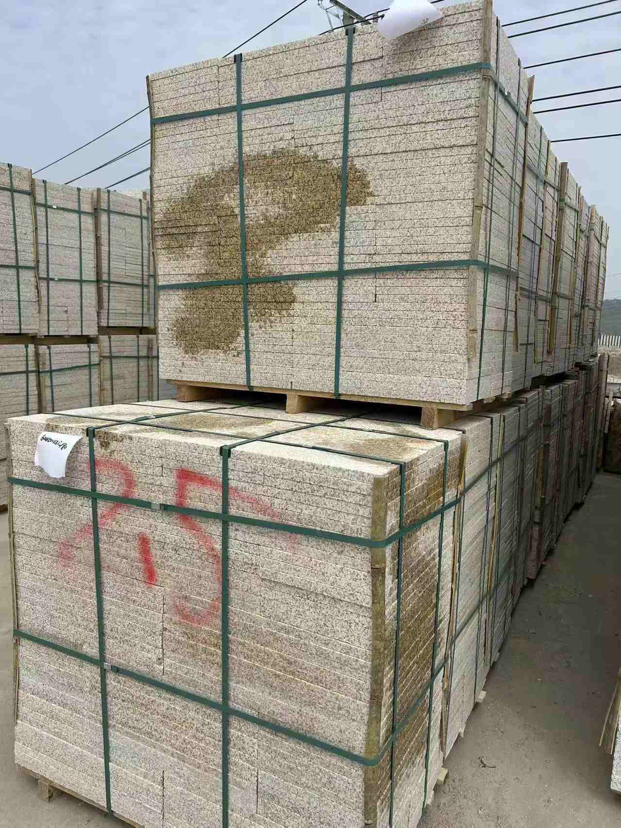 沧州 黄金麻花岗岩石材荔枝面地铺石2.5*300*600