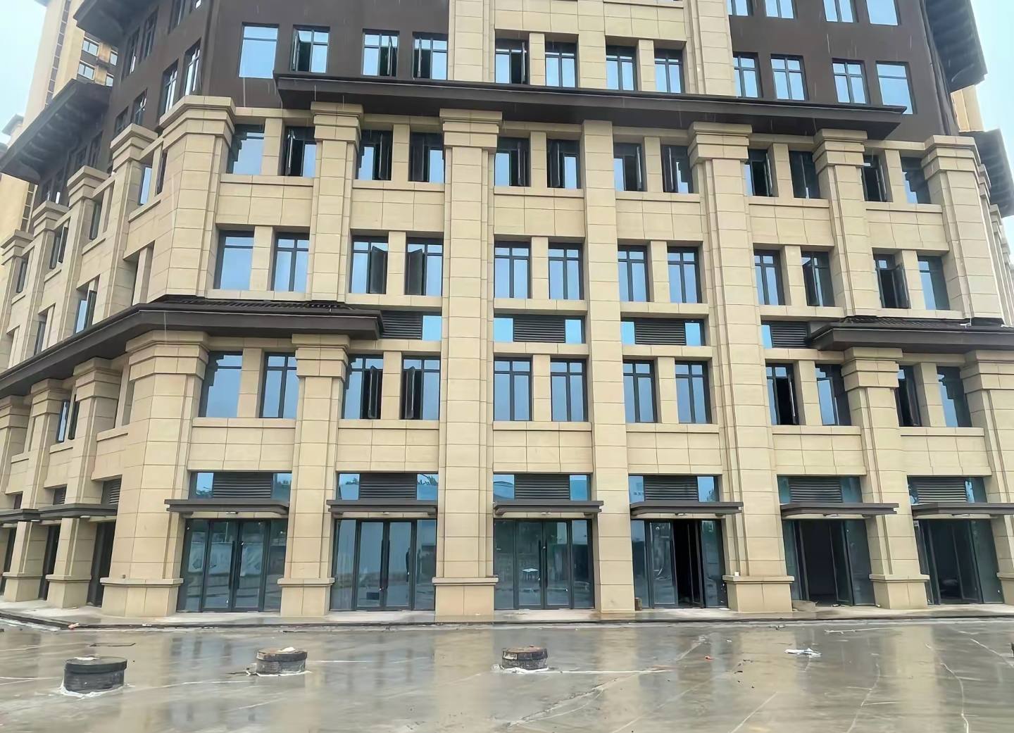 沧州 黄金麻花岗岩荔枝面小区外墙干挂