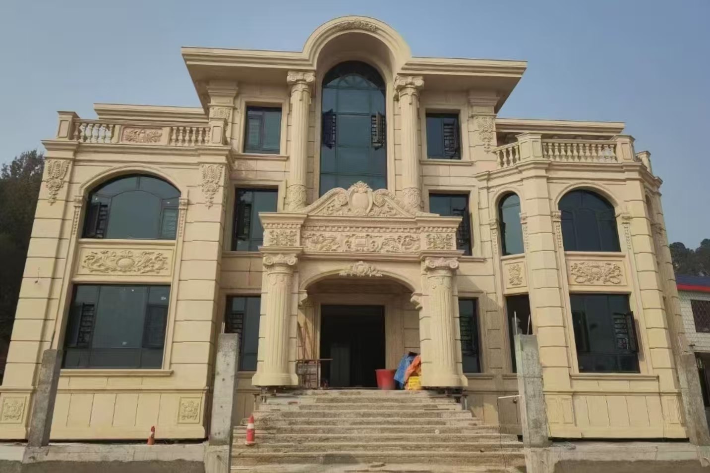 沧州 黄金麻花岗岩别墅外墙干挂