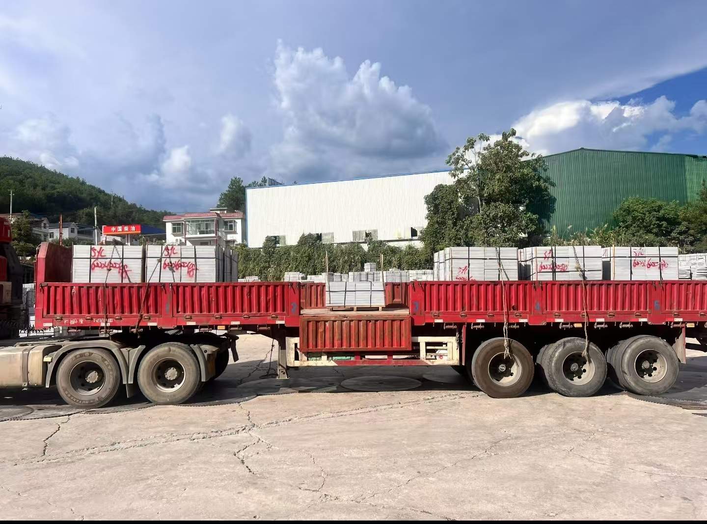 沧州 芝麻灰花岗岩地铺石出货日常