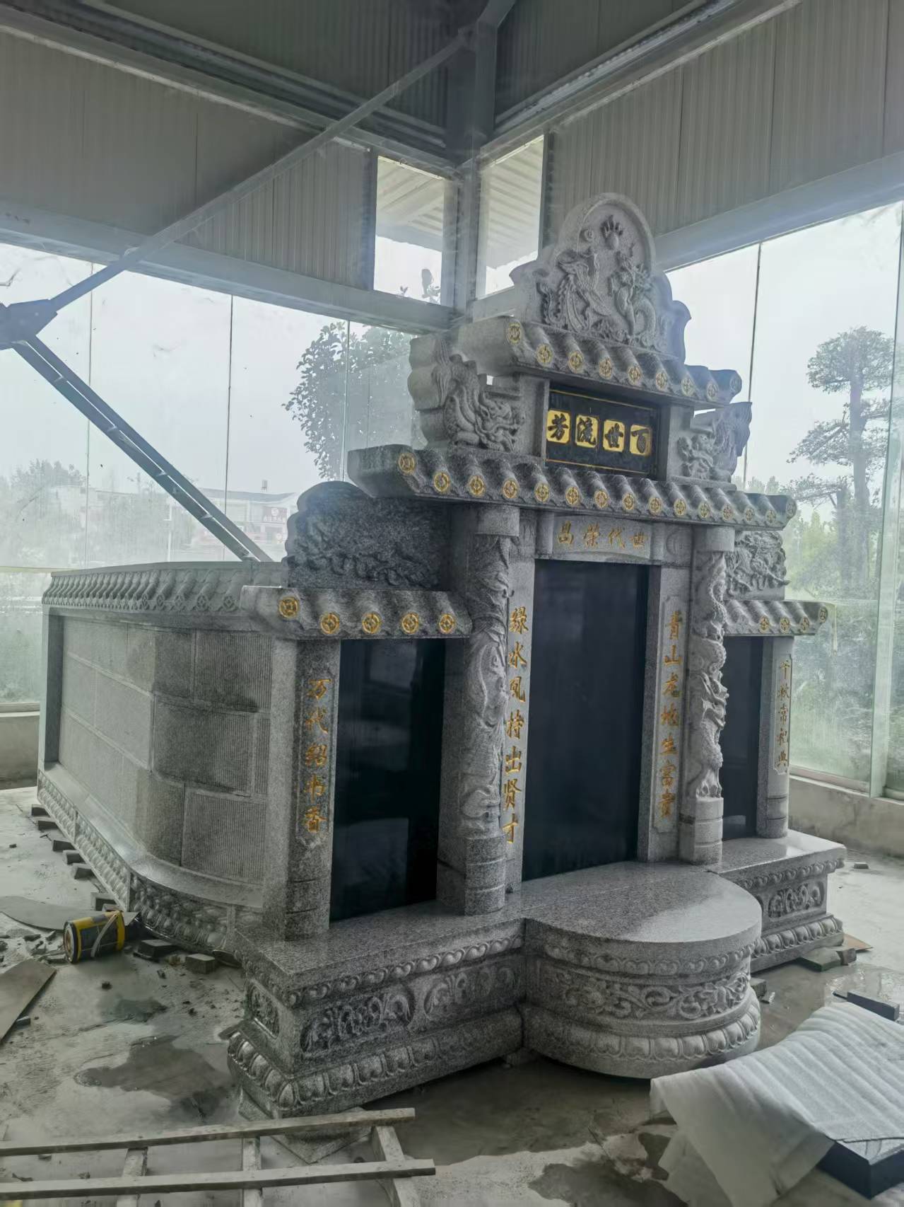 沧州 芝麻白墓碑效果展示图