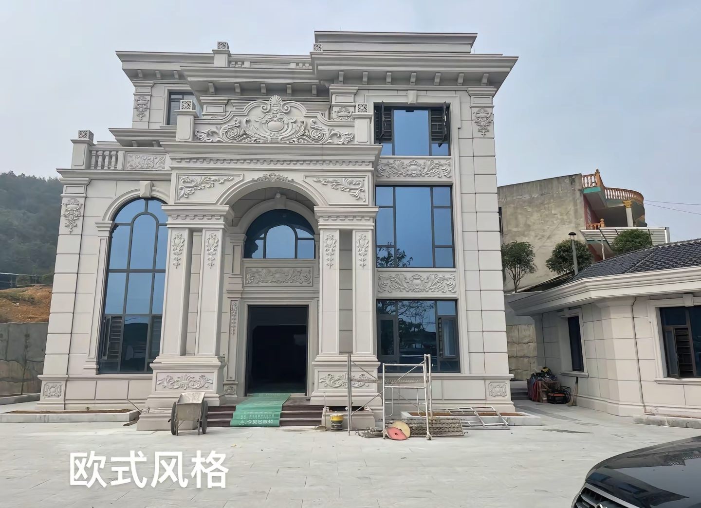 沧州 白麻花岗岩别墅外墙干挂