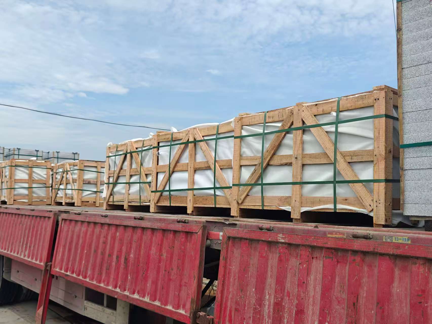 沧州 芝麻白花岗岩地铺石出口专车-泰国游