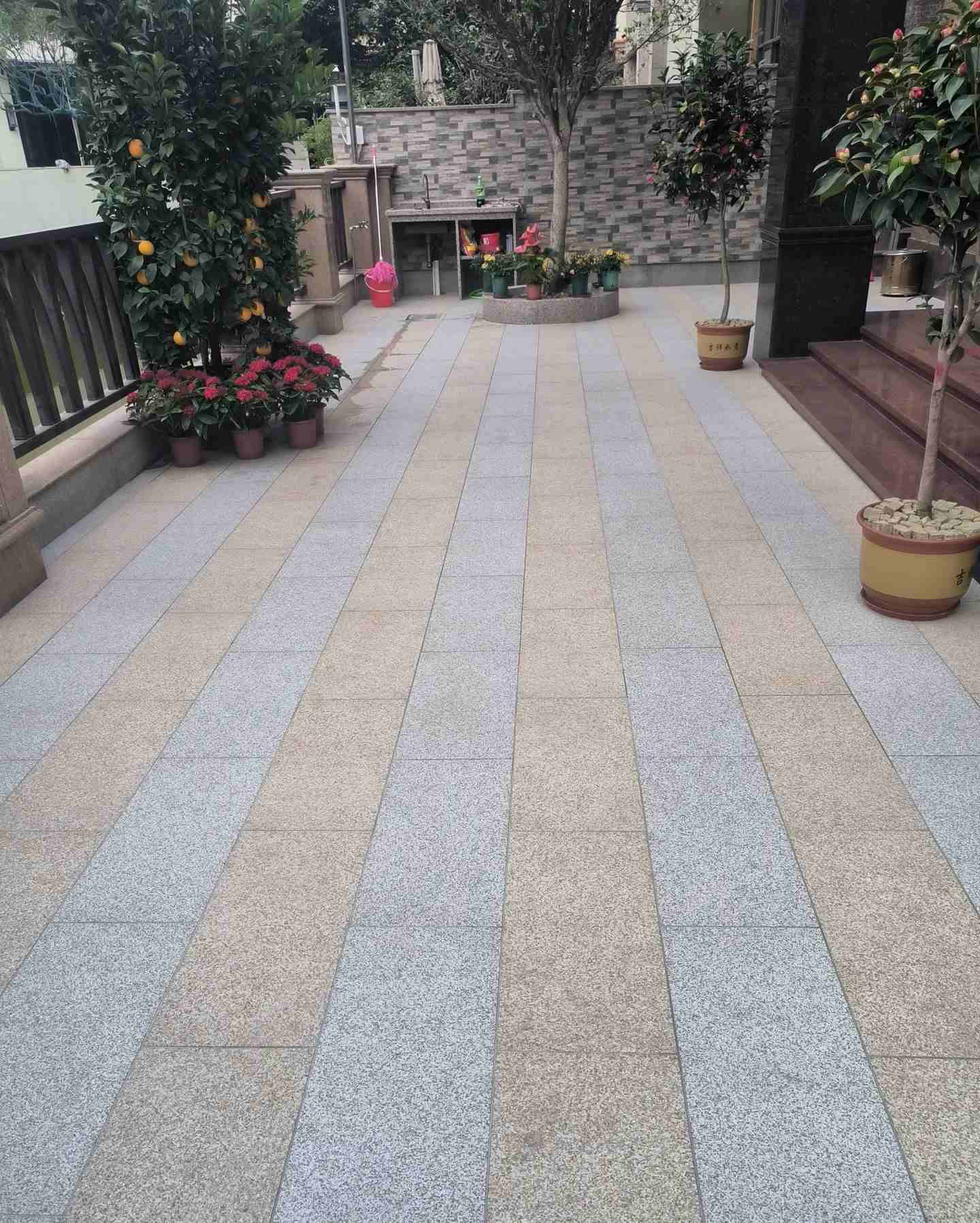 沧州 黄金麻白麻荔枝面庭院铺装展示